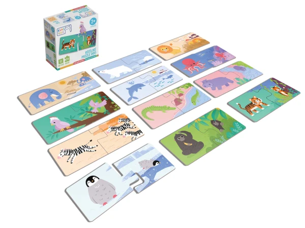 Véééliké puzzle DUO - Kde bydlí zvířátka