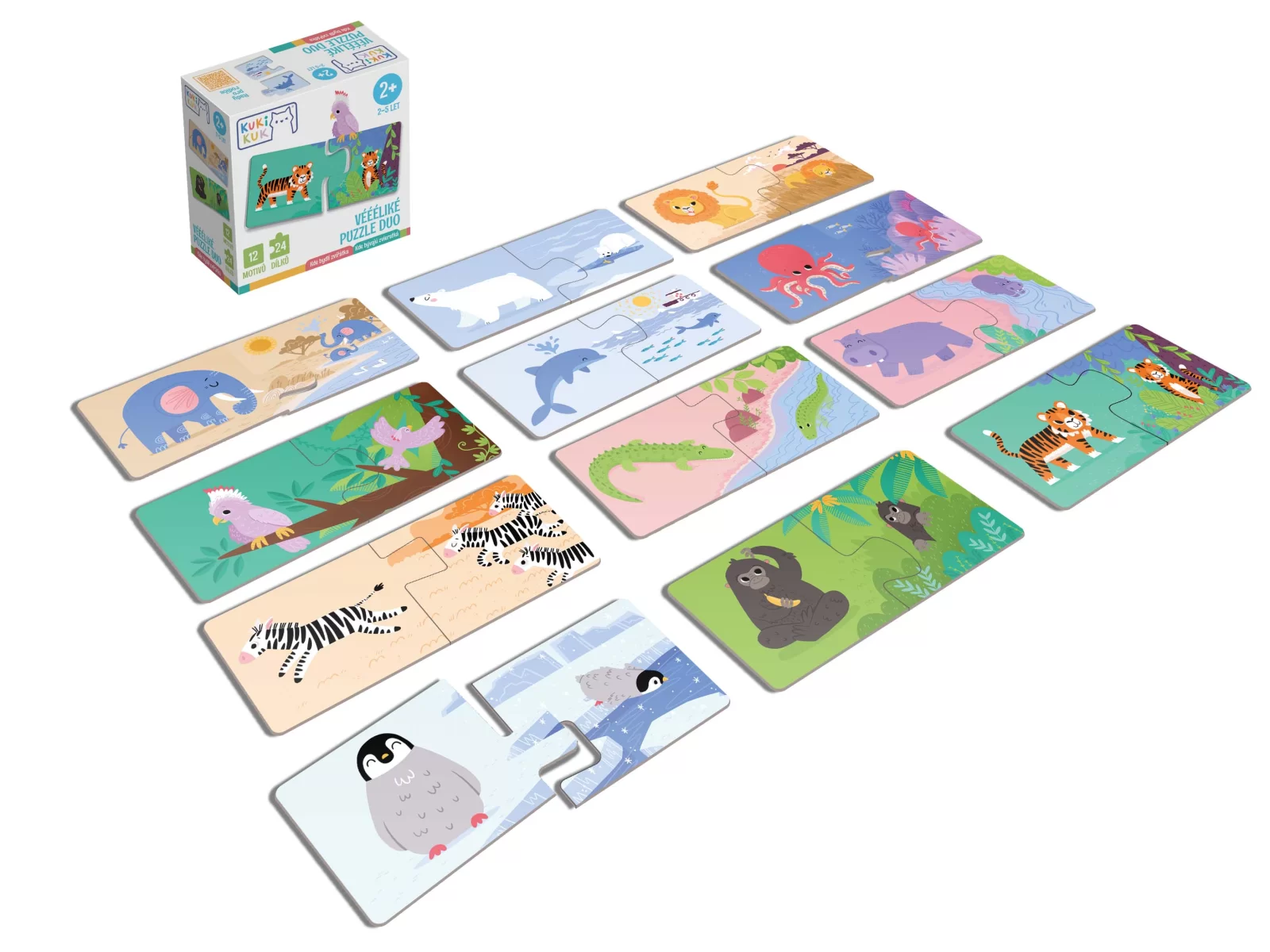 Véééliké puzzle DUO - Kde bydlí zvířátka7