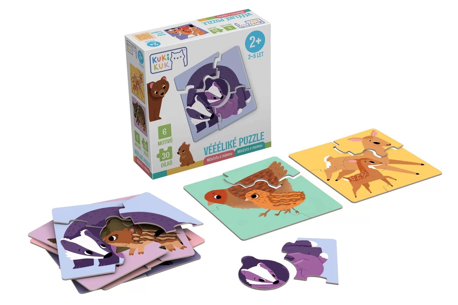 Véééliké puzzle - Mláďata s mámou10