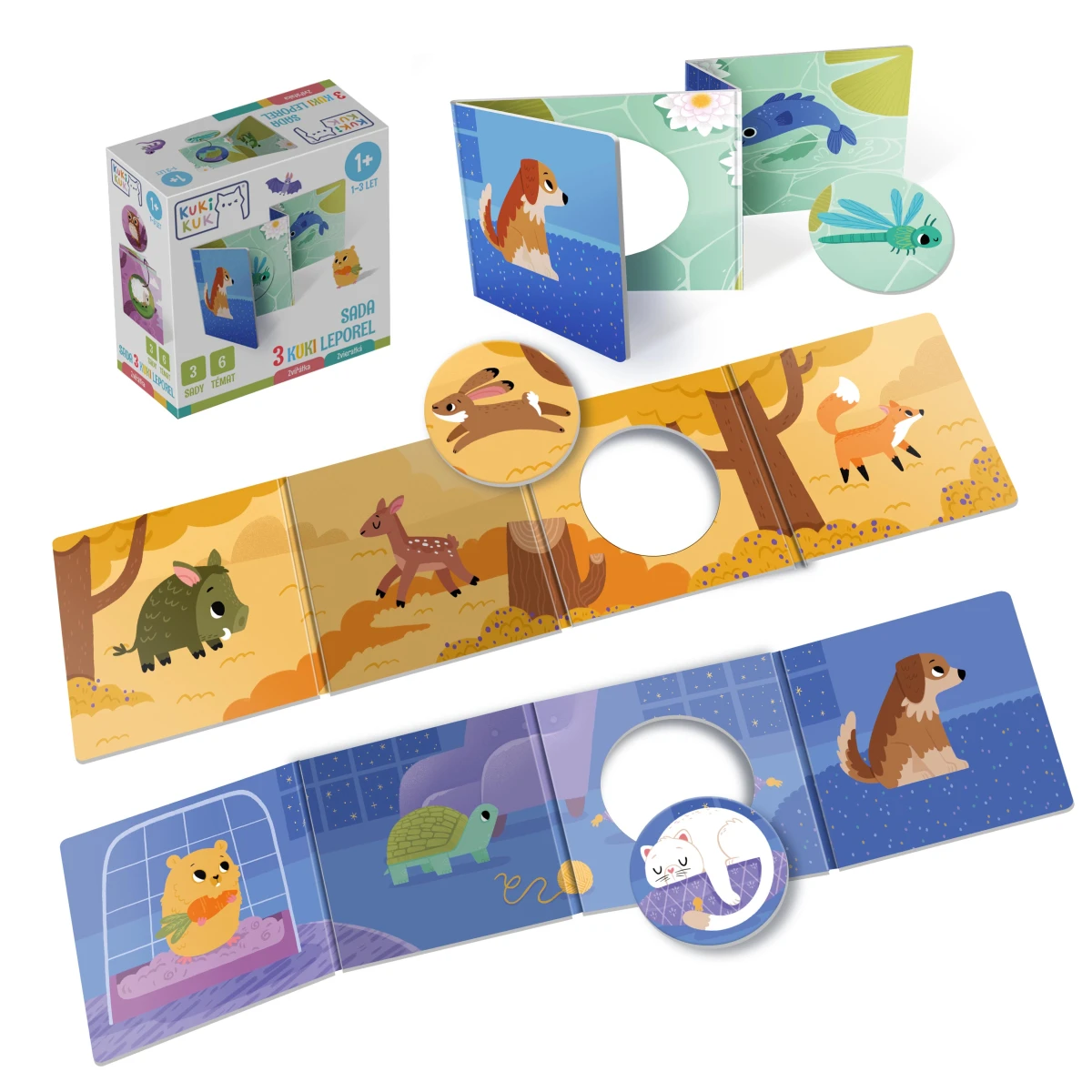 Sada 3 KUKI leporel - Zvířátka