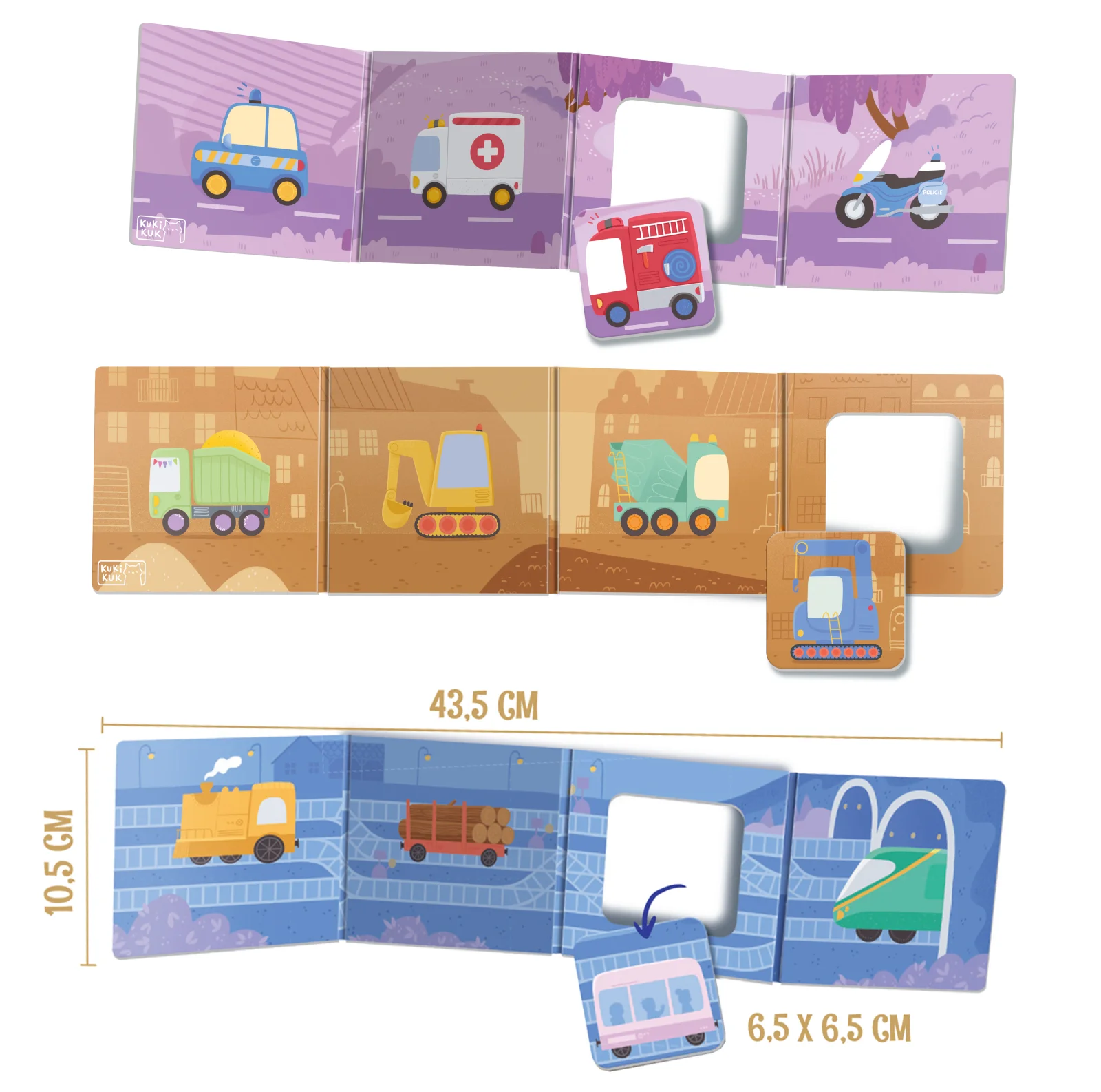 Sada 3 KUKI leporel - Auta2