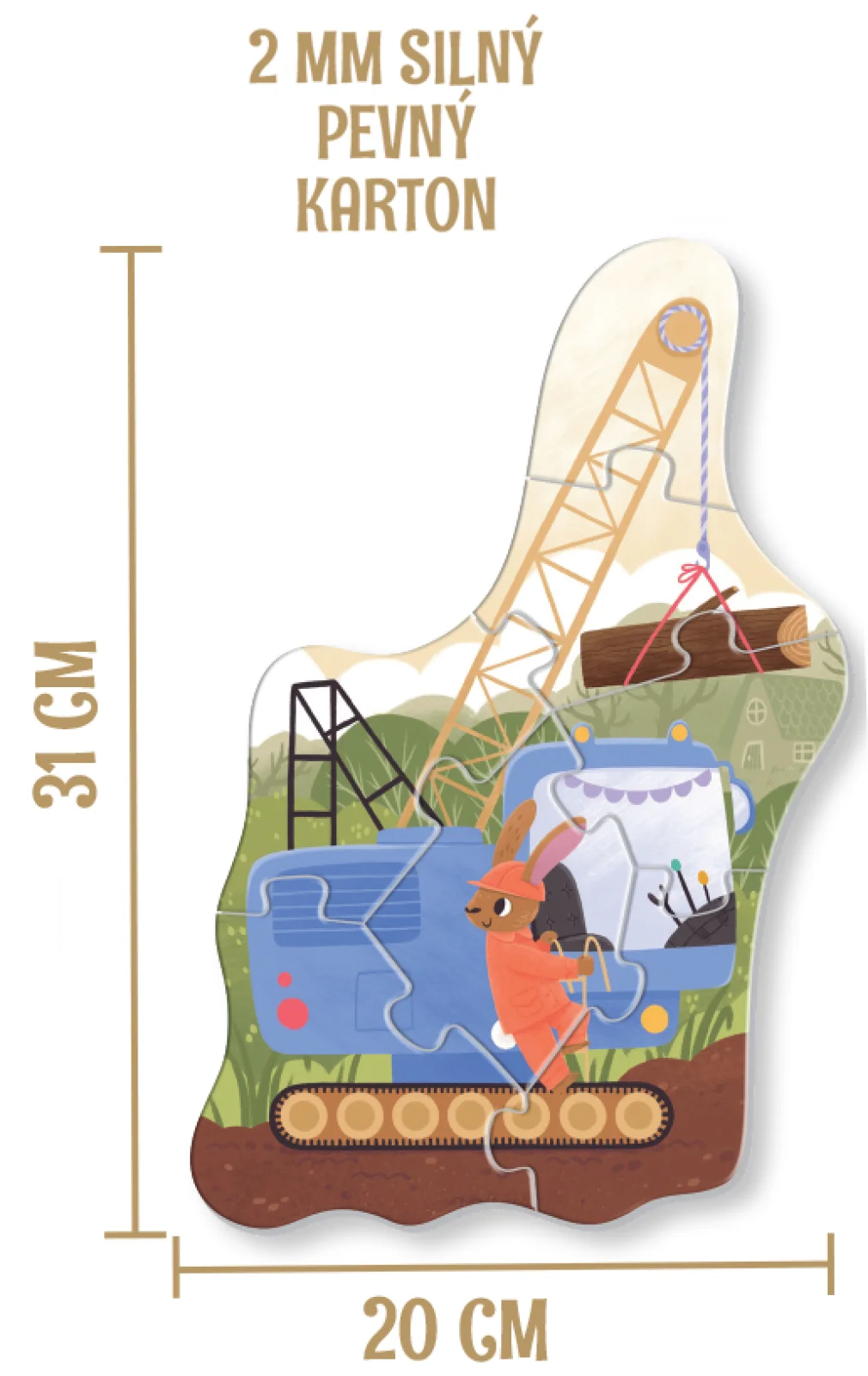 Véééliké puzzle - Stavební stroje2